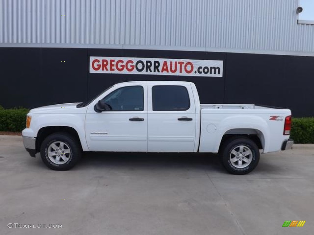 2013 Sierra 1500 SLE Crew Cab 4x4 - Summit White / Ebony photo #3