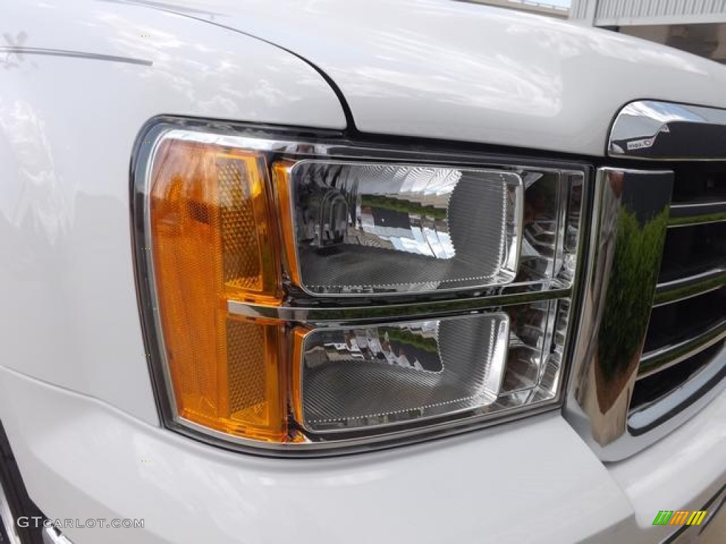 2013 Sierra 1500 SLE Crew Cab 4x4 - Summit White / Ebony photo #13