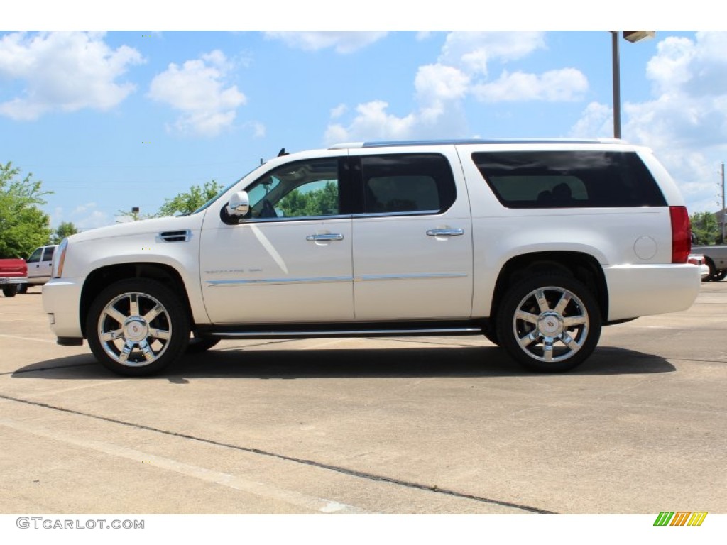 White Diamond Tricoat 2013 Cadillac Escalade ESV Luxury Exterior Photo #80424685