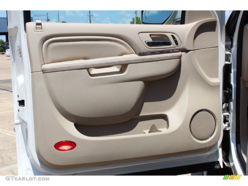 2013 Cadillac Escalade ESV Luxury Cashmere/Cocoa Door Panel Photo #80424718