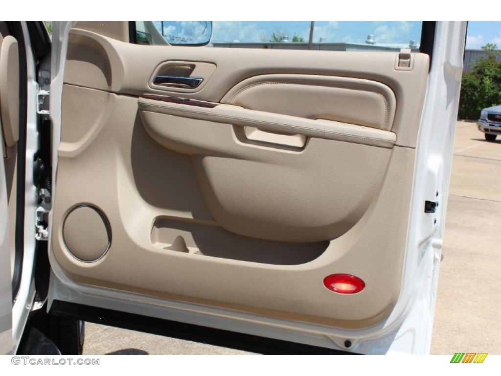 2013 Cadillac Escalade ESV Luxury Cashmere/Cocoa Door Panel Photo #80424724