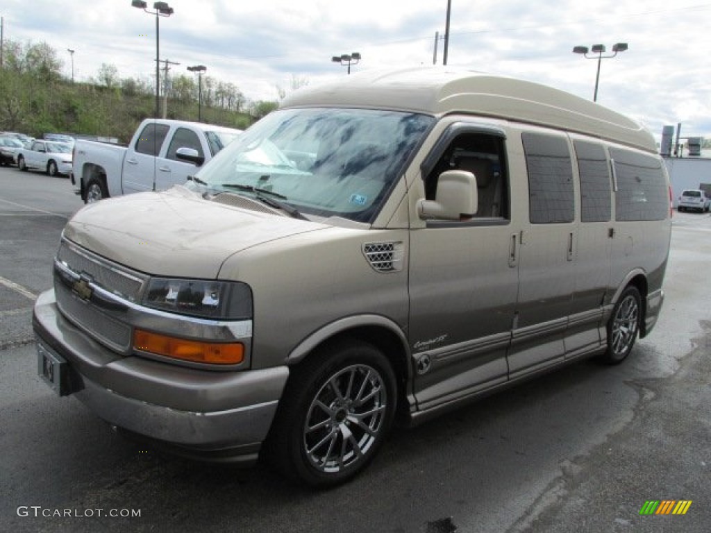 2011 Express 1500 AWD Passenger Conversion Van - Sandstone Metallic / Neutral photo #5