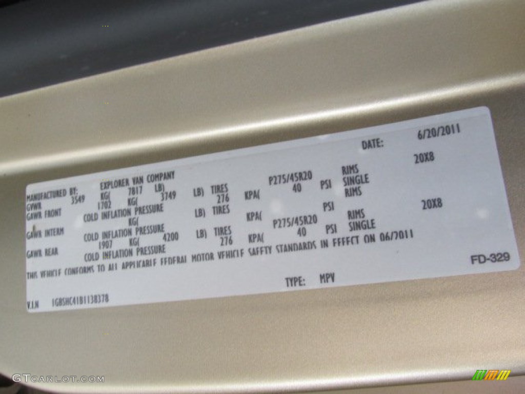 2011 Express 1500 AWD Passenger Conversion Van - Sandstone Metallic / Neutral photo #45