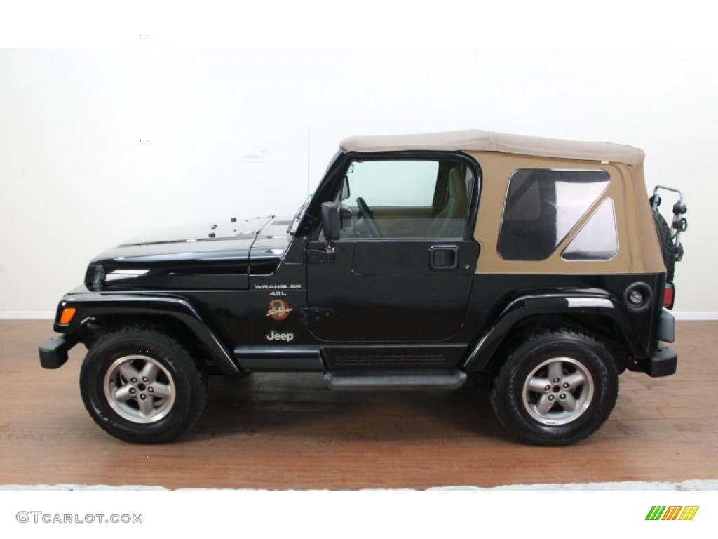 Black 1998 Jeep Wrangler Sahara 4x4 Exterior Photo #80428344