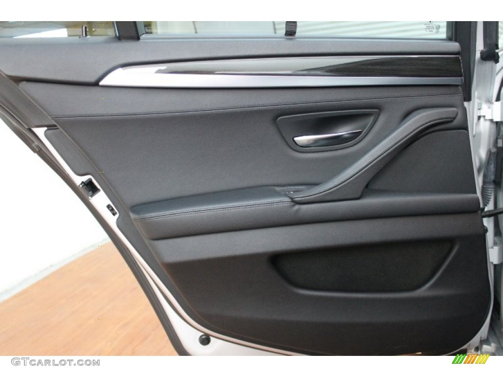 2011 BMW 5 Series 550i Sedan Black Door Panel Photo #80430308