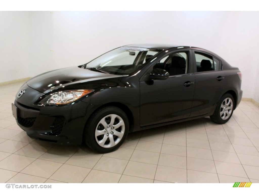 Black Mica 2012 Mazda MAZDA3 i Sport 4 Door Exterior Photo #80433465