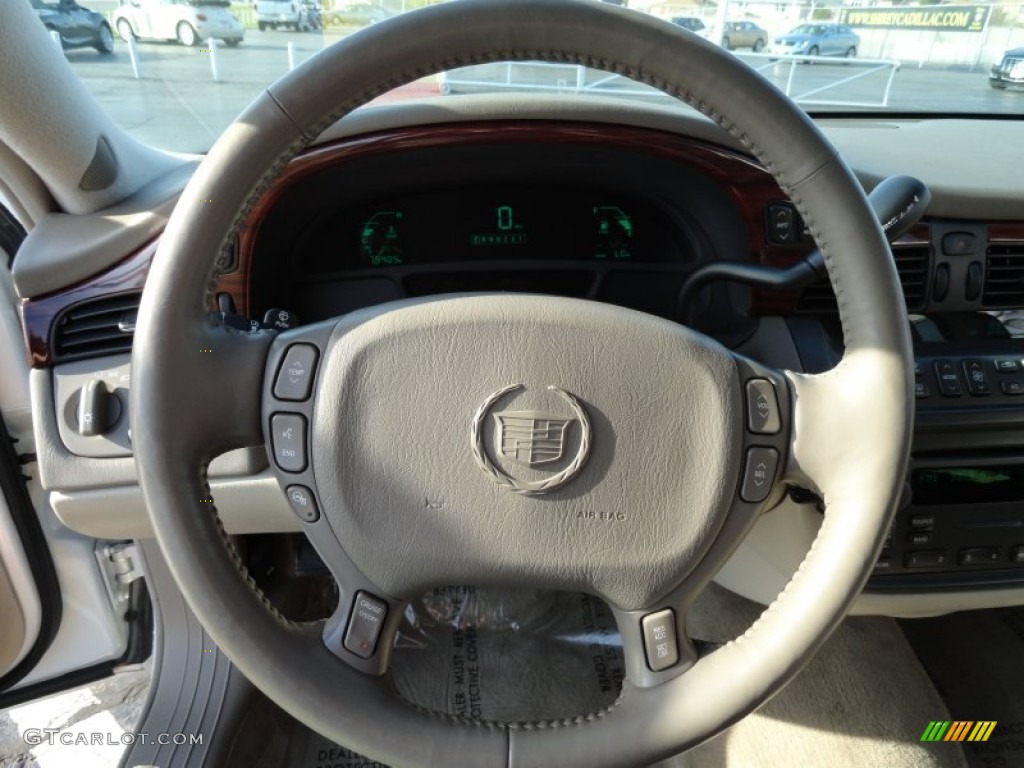 2005 Cadillac DeVille Sedan Shale Steering Wheel Photo #80433479