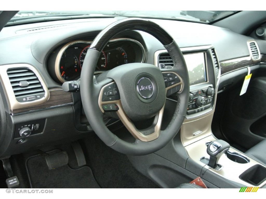 2014 Jeep Grand Cherokee Overland Overland Morocco Black Dashboard Photo #80436470