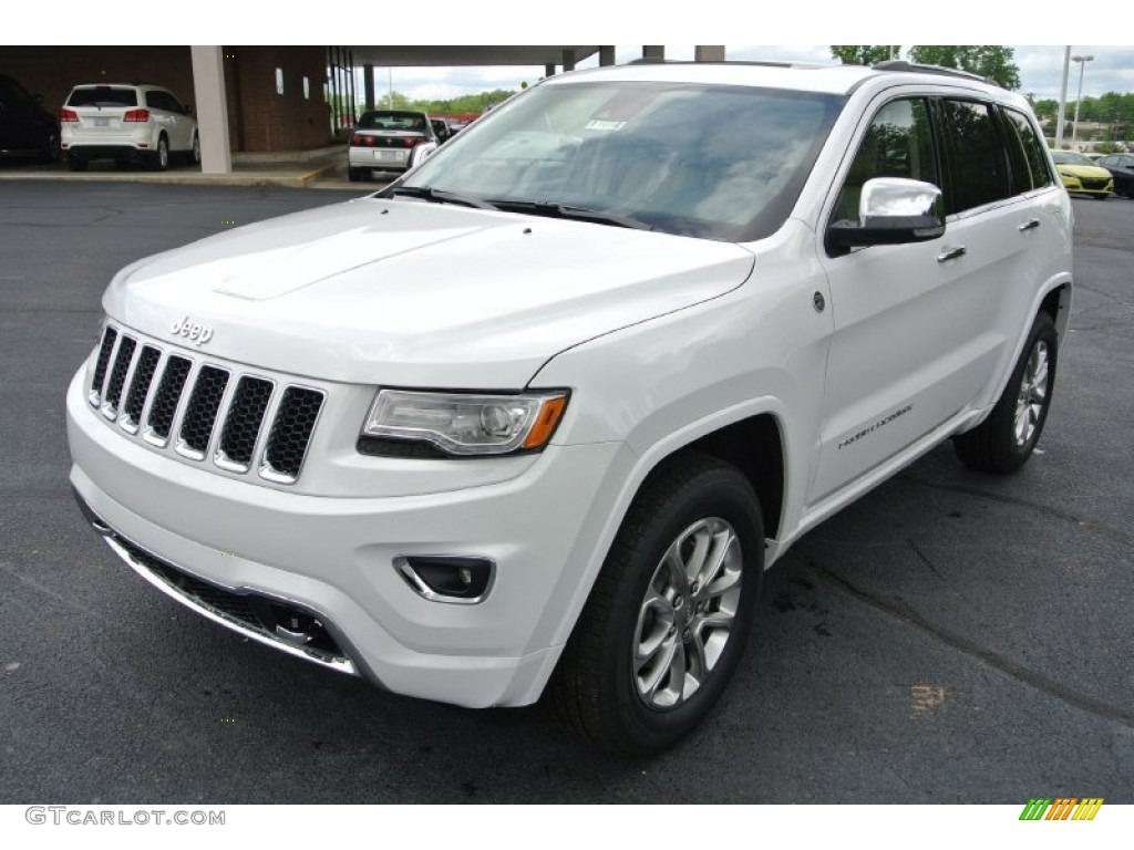 2014 Grand Cherokee Overland 4x4 - Bright White / Overland Nepal Jeep Brown Light Frost photo #2