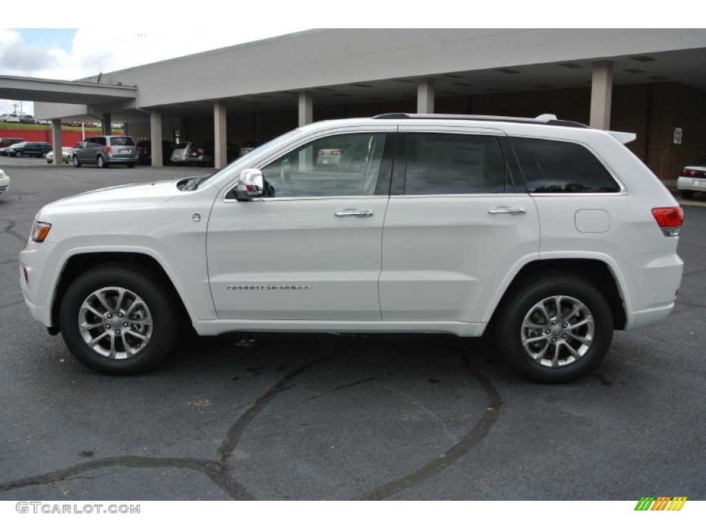 Bright White 2014 Jeep Grand Cherokee Overland 4x4 Exterior Photo #80437049