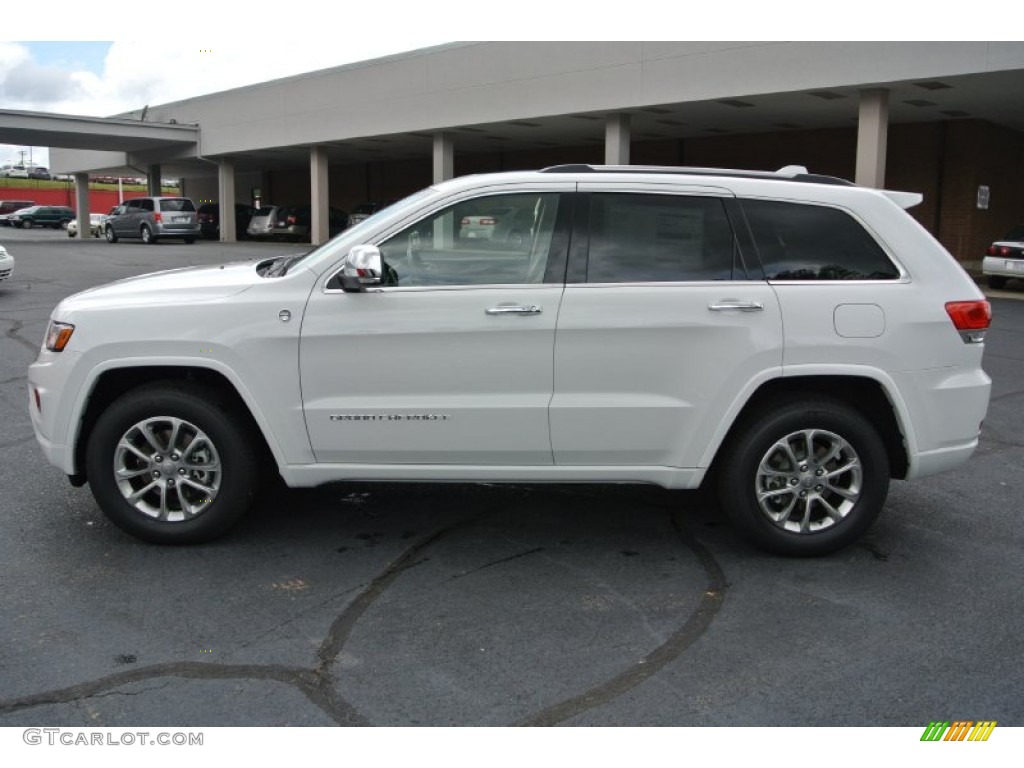 2014 Grand Cherokee Overland 4x4 - Bright White / Overland Nepal Jeep Brown Light Frost photo #3