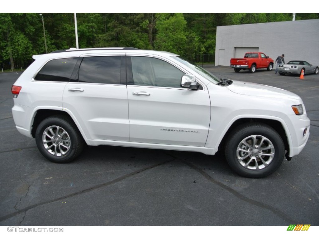 Bright White 2014 Jeep Grand Cherokee Overland 4x4 Exterior Photo #80437124