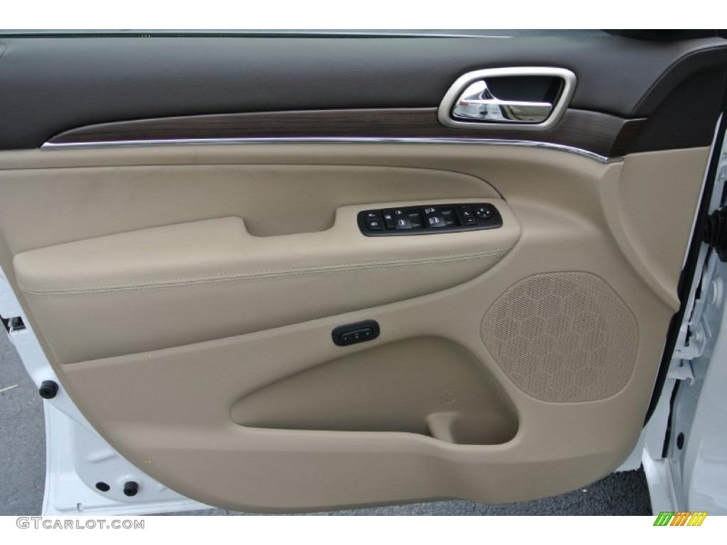 2014 Jeep Grand Cherokee Overland 4x4 Overland Nepal Jeep Brown Light Frost Door Panel Photo #80437192