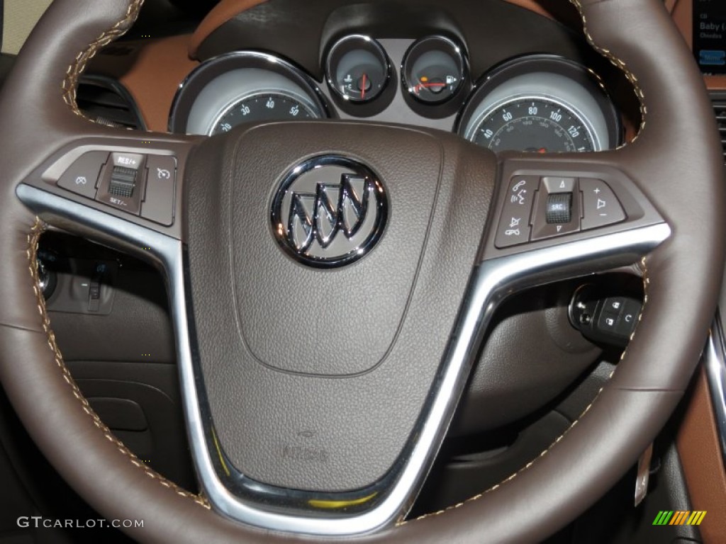 2013 Buick Encore Leather Saddle Steering Wheel Photo #80437877