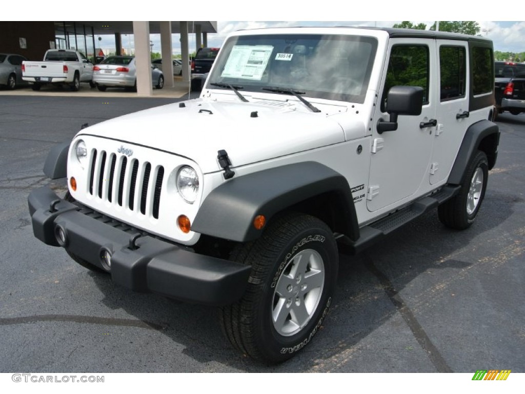 Bright White 2013 Jeep Wrangler Unlimited Sport S 4x4 Exterior Photo #80438588