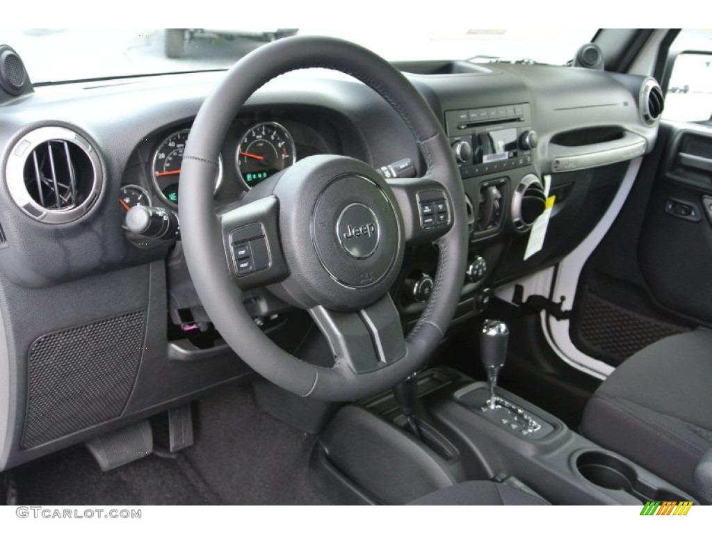2013 Jeep Wrangler Unlimited Sport S 4x4 Black Dashboard Photo #80439051
