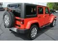 2013 Rock Lobster Red Jeep Wrangler Unlimited Sahara 4x4  photo #5
