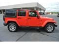 2013 Rock Lobster Red Jeep Wrangler Unlimited Sahara 4x4  photo #6