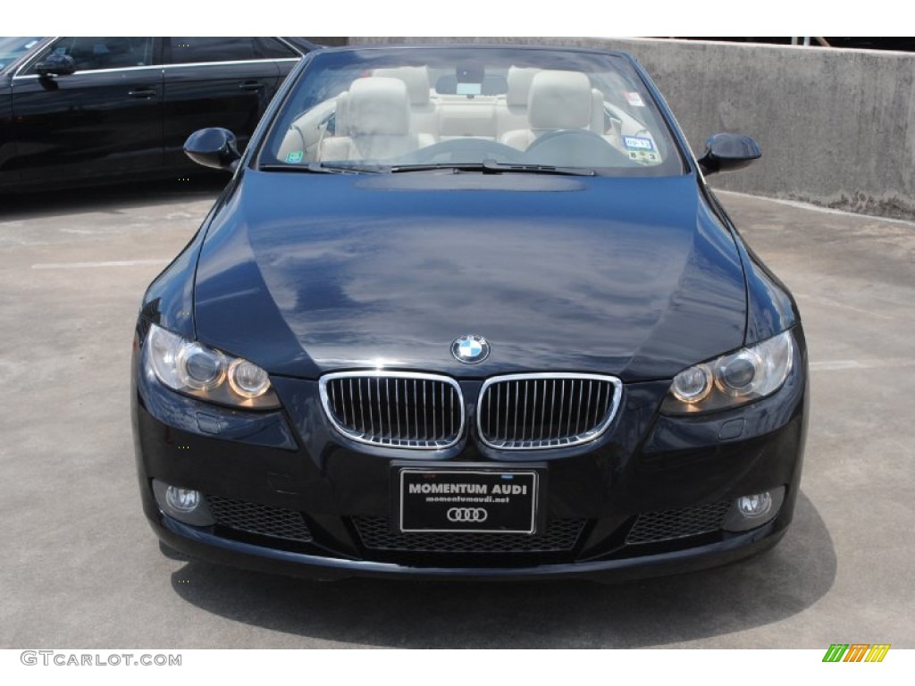 2007 3 Series 335i Convertible - Jet Black / Cream Beige photo #2