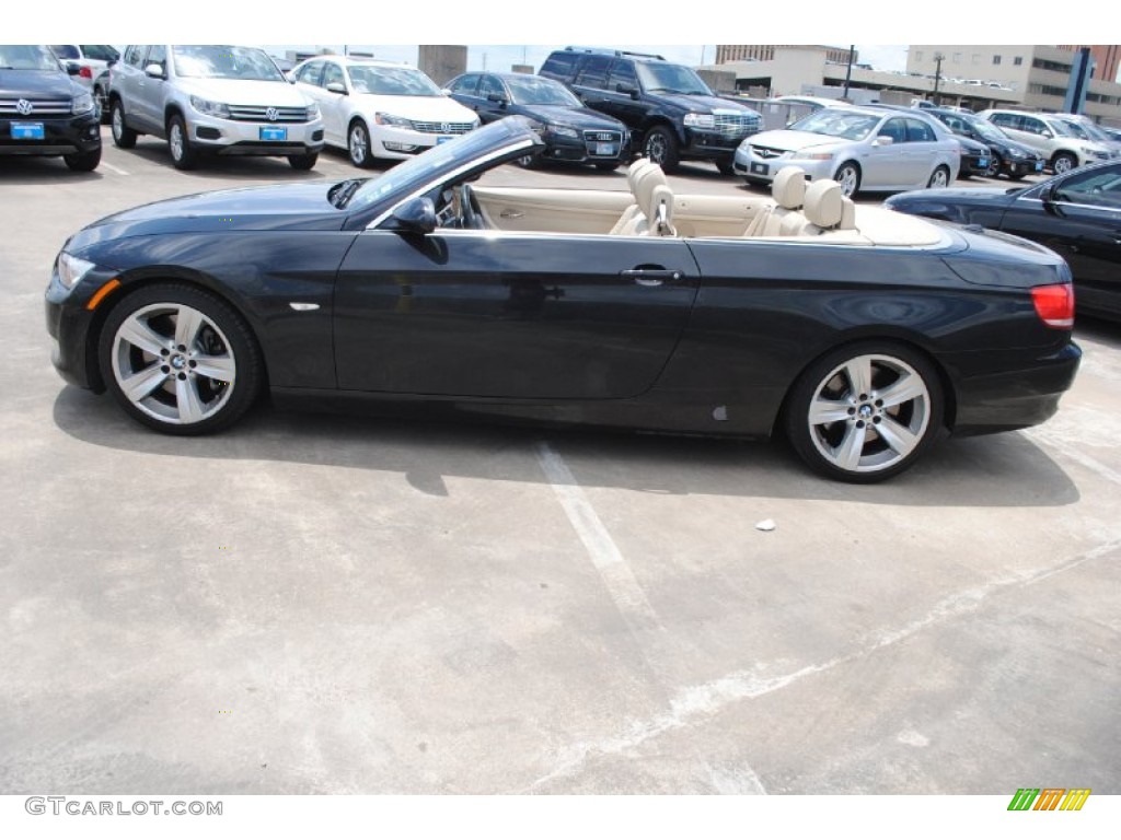 2007 3 Series 335i Convertible - Jet Black / Cream Beige photo #4
