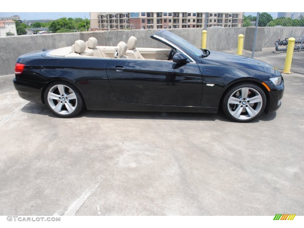 2007 3 Series 335i Convertible - Jet Black / Cream Beige photo #5