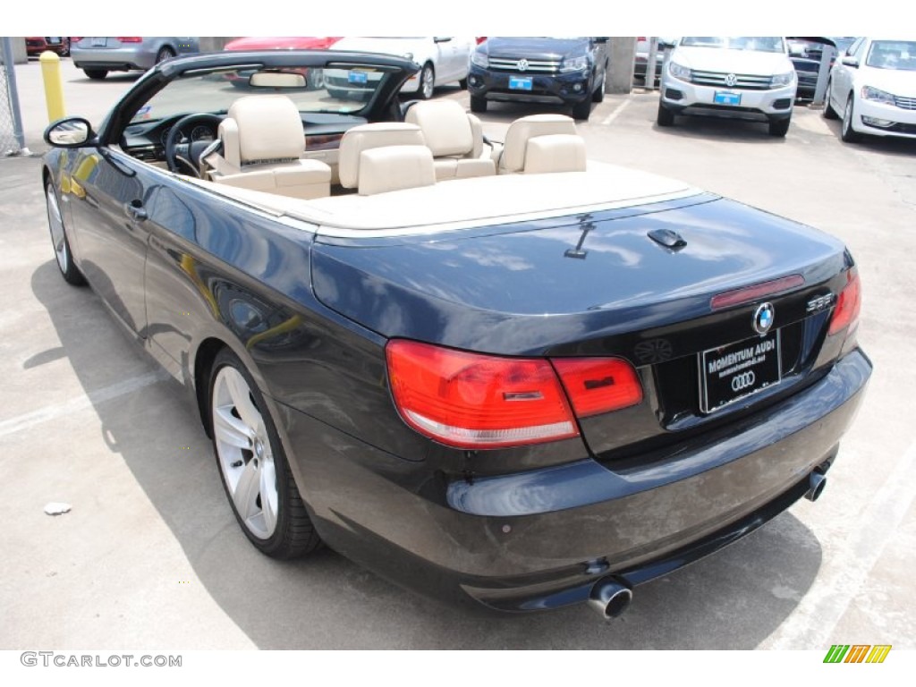 2007 3 Series 335i Convertible - Jet Black / Cream Beige photo #6