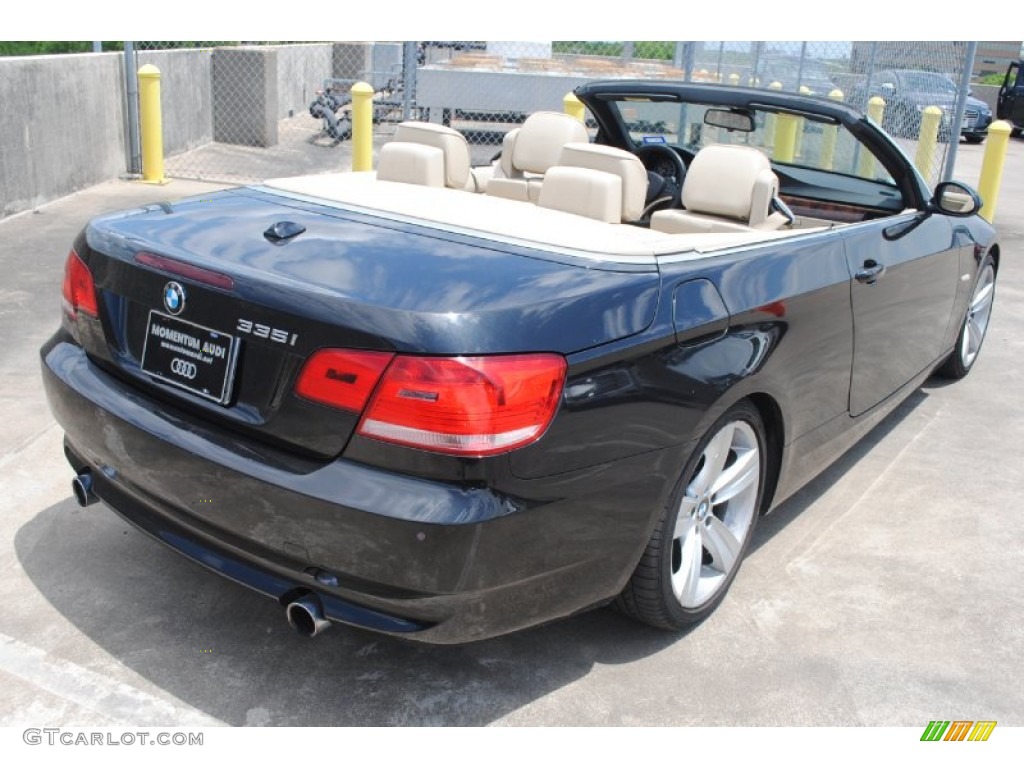 2007 3 Series 335i Convertible - Jet Black / Cream Beige photo #7