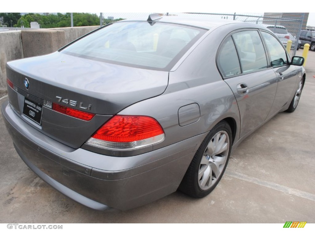2003 7 Series 745Li Sedan - Sterling Grey Metallic / Black/Black photo #7