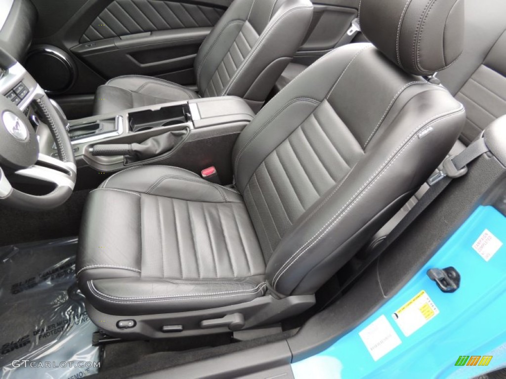 Charcoal Black Interior 2013 Ford Mustang V6 Premium Convertible Photo #80440754