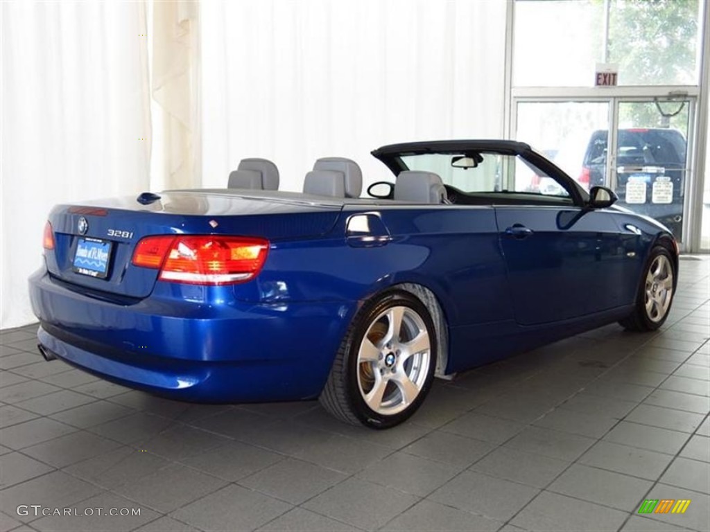 2008 3 Series 328i Convertible - Montego Blue Metallic / Gray photo #7