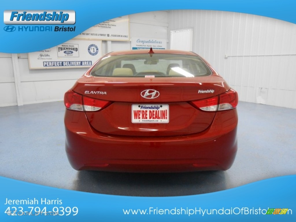 2013 Elantra GLS - Sparkling Ruby / Beige photo #5