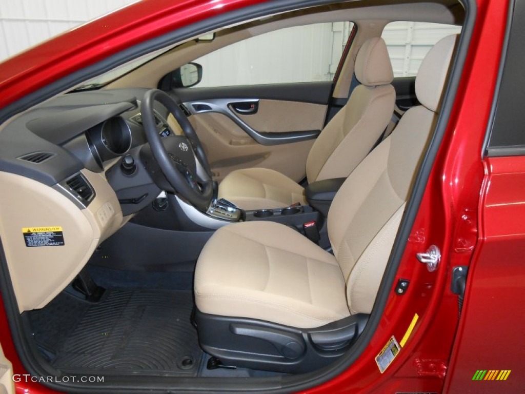 2013 Elantra GLS - Sparkling Ruby / Beige photo #6
