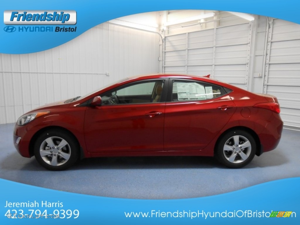 2013 Elantra GLS - Sparkling Ruby / Beige photo #1