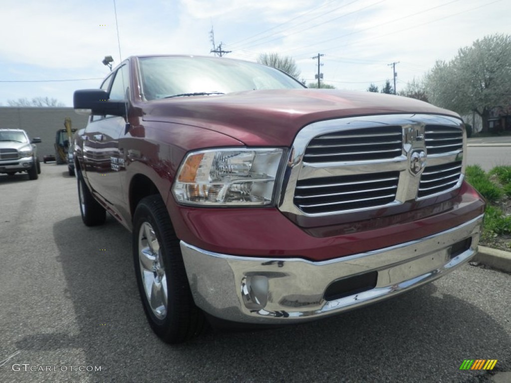 2013 1500 SLT Crew Cab 4x4 - Deep Cherry Red Pearl / Black/Diesel Gray photo #1