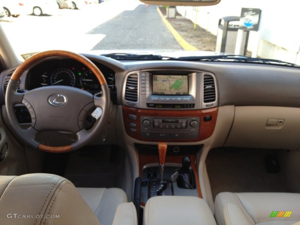 2003 Lexus LX 470 4x4 Ivory Dashboard Photo #80442882