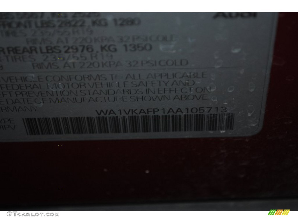 2010 Q5 3.2 quattro - Garnet Red Pearl Effect / Black photo #45
