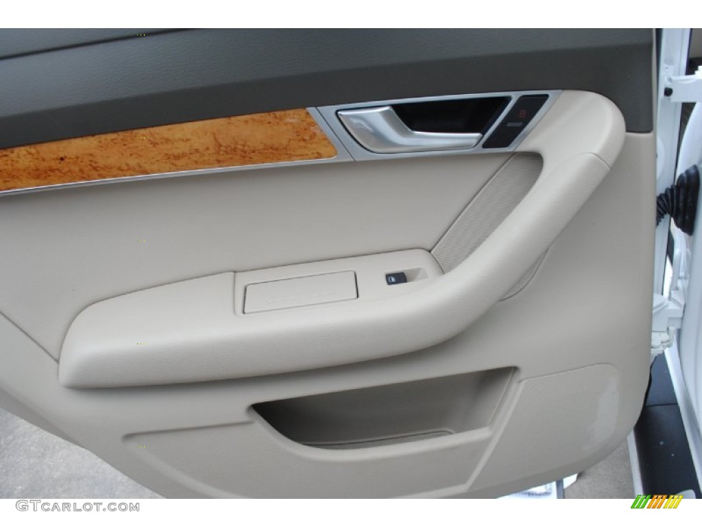 2009 Audi A6 3.2 Sedan Cardamom Beige Door Panel Photo #80446733