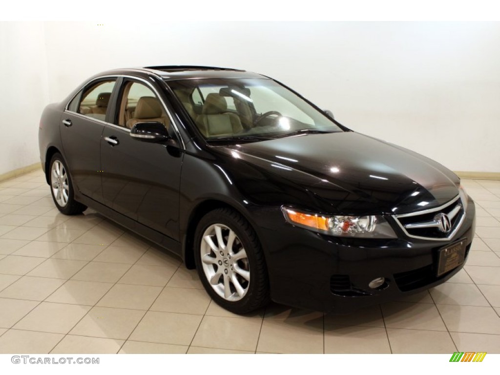 2008 TSX Sedan - Nighthawk Black Pearl / Parchment photo #1