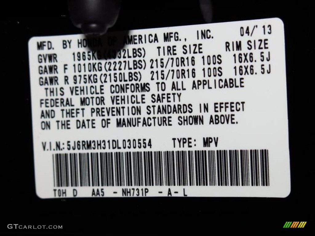 2013 CR-V LX - Crystal Black Pearl / Black photo #11