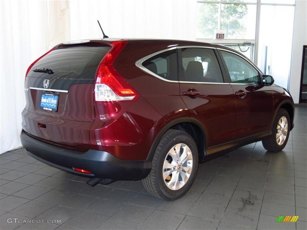 2013 CR-V EX - Basque Red Pearl II / Gray photo #3