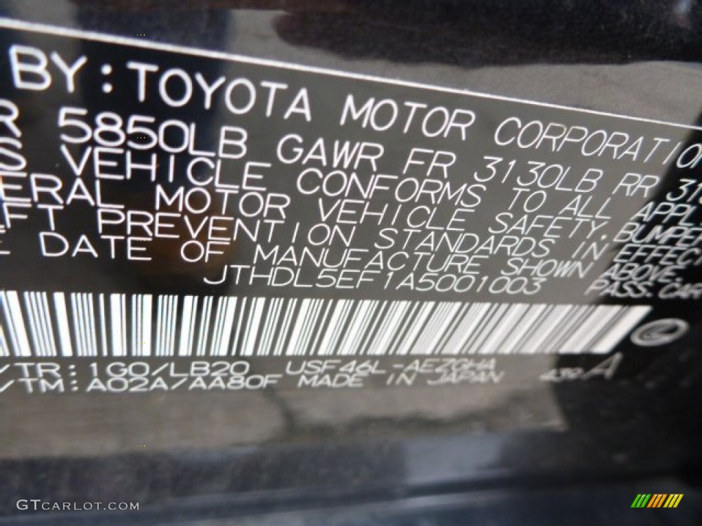 2010 LS Color Code 1G0 for Smoky Granite Mica Photo #80449529