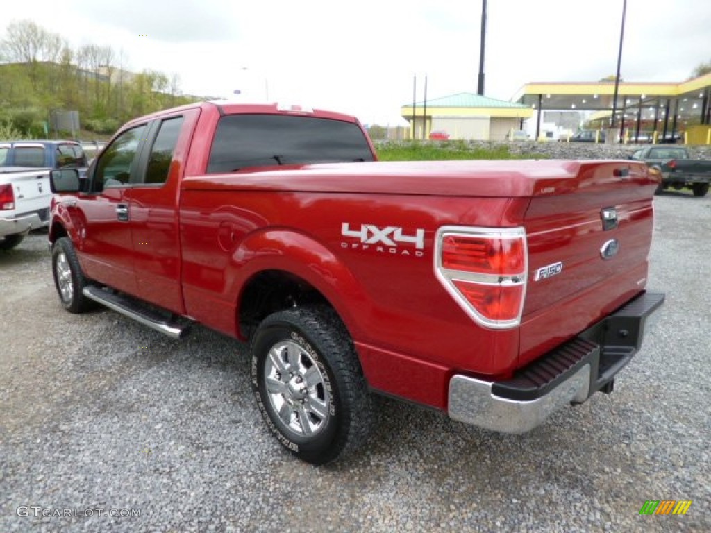 2011 F150 XLT SuperCab 4x4 - Red Candy Metallic / Steel Gray photo #5