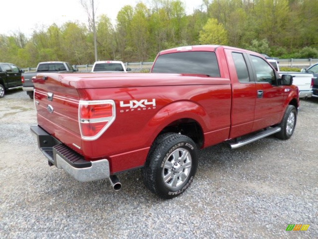 2011 F150 XLT SuperCab 4x4 - Red Candy Metallic / Steel Gray photo #7