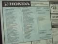 2013 Honda Civic Si Sedan Window Sticker