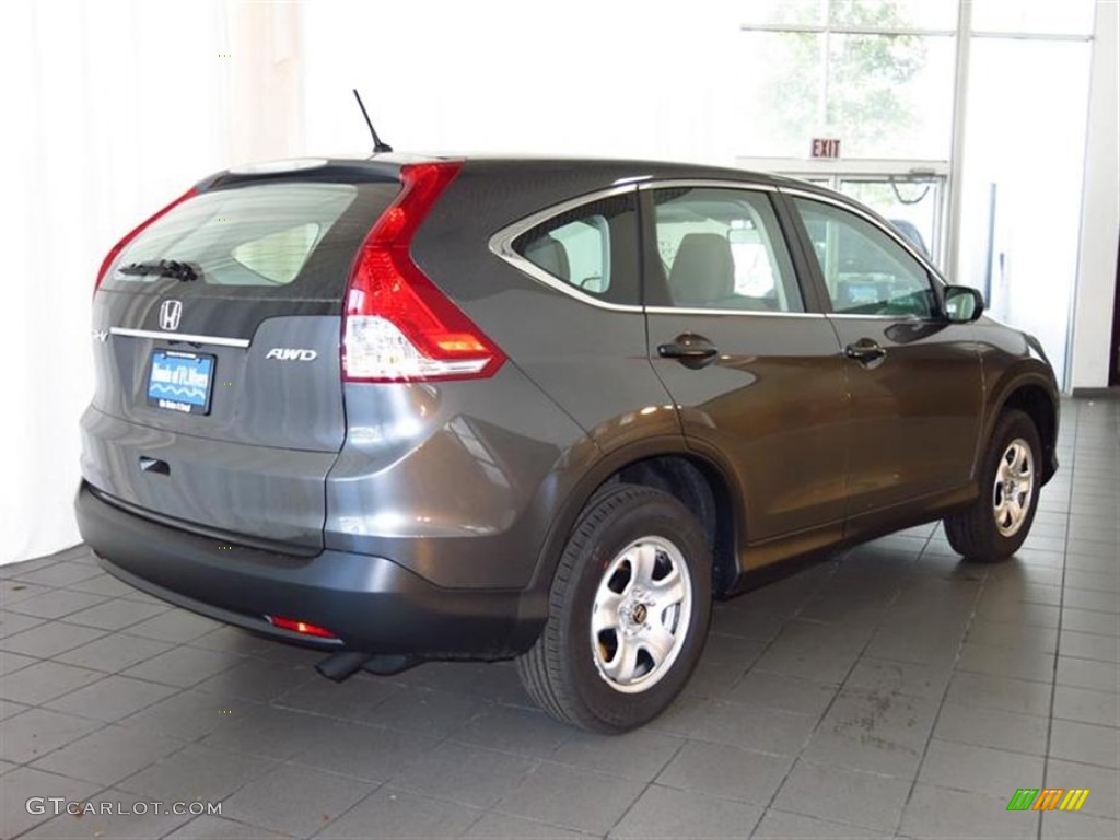 2013 CR-V LX AWD - Polished Metal Metallic / Gray photo #3