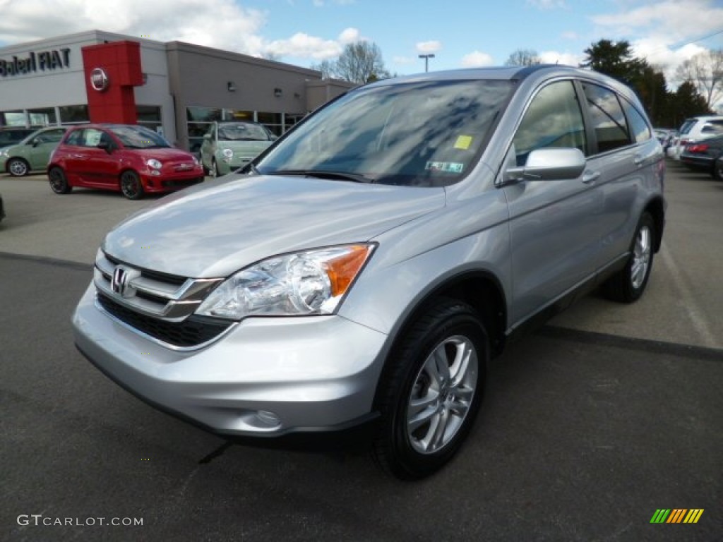 2010 CR-V EX-L AWD - Alabaster Silver Metallic / Black photo #3