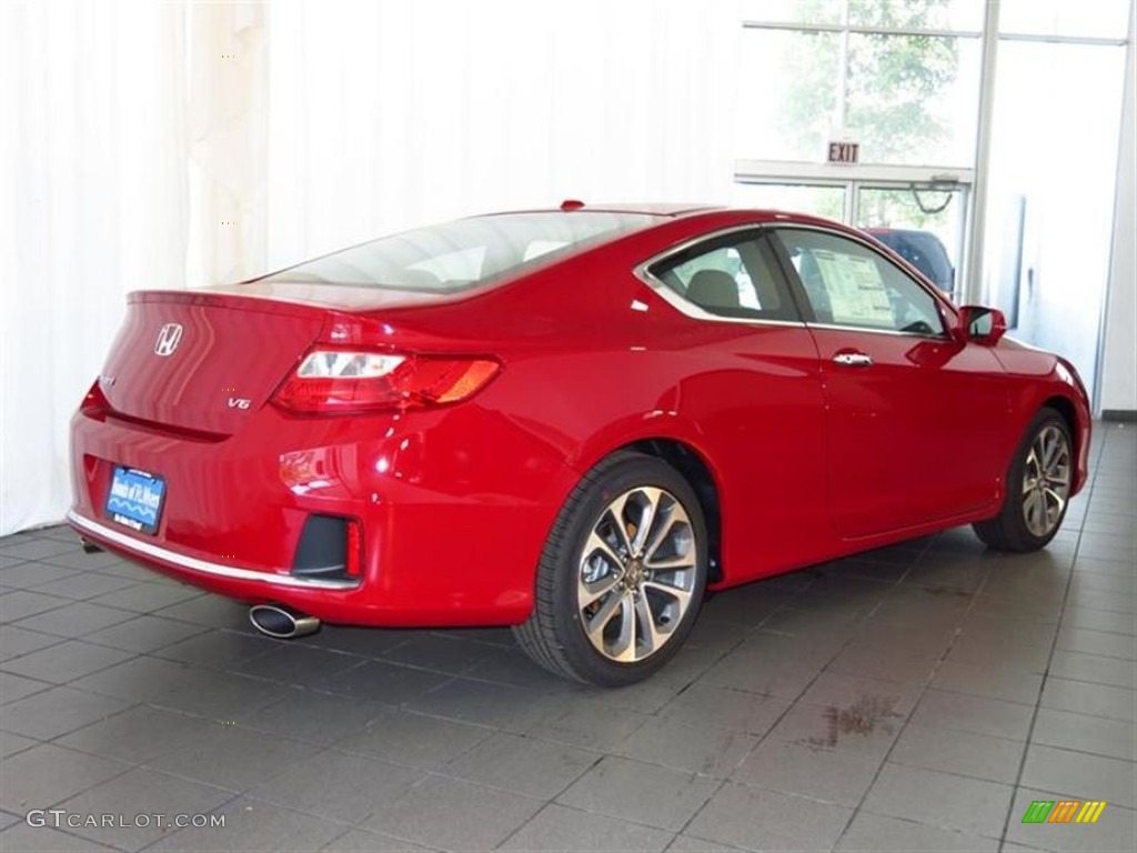 2013 Accord EX-L V6 Coupe - San Marino Red / Black photo #3