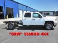 Summit White - Sierra 3500HD Crew Cab Chassis 4x4 Photo No. 1
