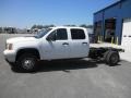 2013 Summit White GMC Sierra 3500HD Crew Cab Chassis 4x4 Dually  photo #4