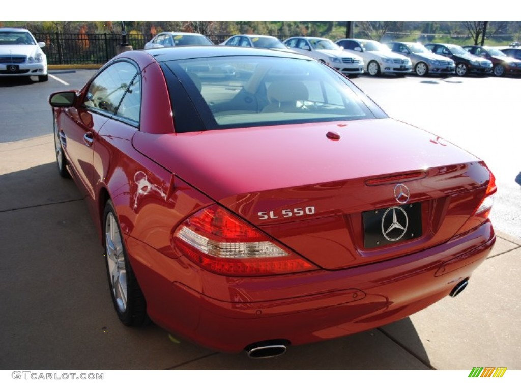 2008 SL 550 Roadster - Mars Red / Stone photo #26